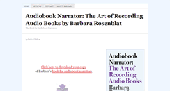 Desktop Screenshot of barbaraaudiobooknarrator.com